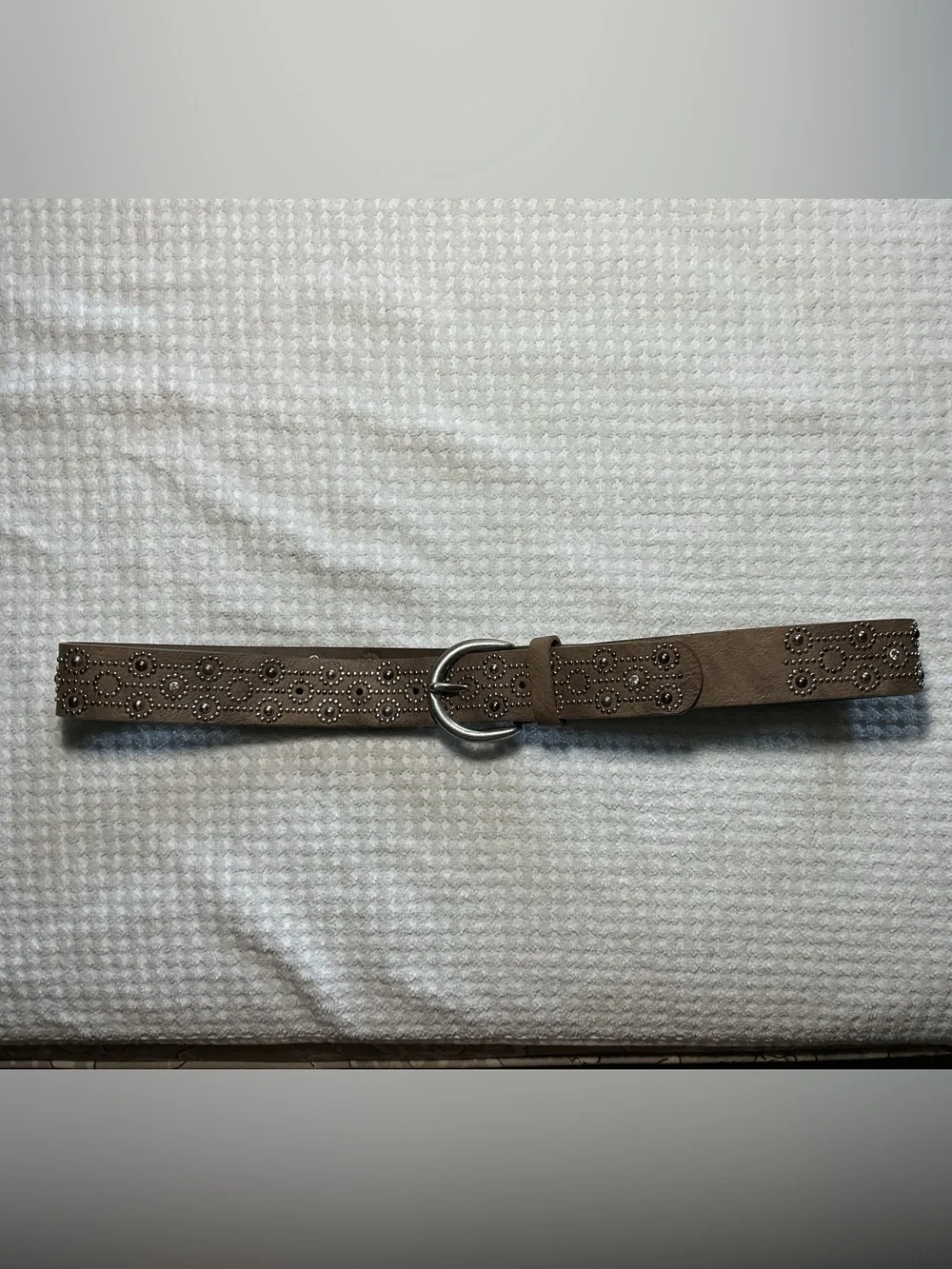 BKE Taupe/Bronze Floral-Stud with Silver Buckle